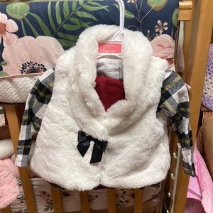3 Piece 18mo Outfit & Extra Furry Vest